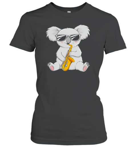 Cool Koala Playing Saxophone Cute Jazz Music T-Shirt