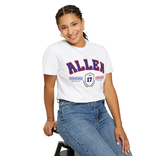 Josh Allen Vintage Style Buffalo Football Shirt - Comfort Colors Crewneck