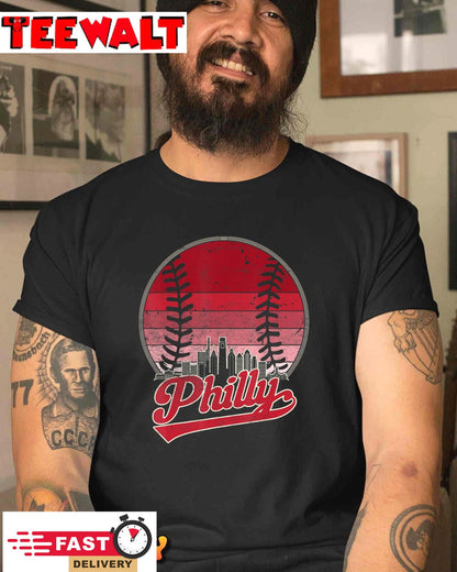 Vintage Distressed Philly Baseball Lovers T-Shirt