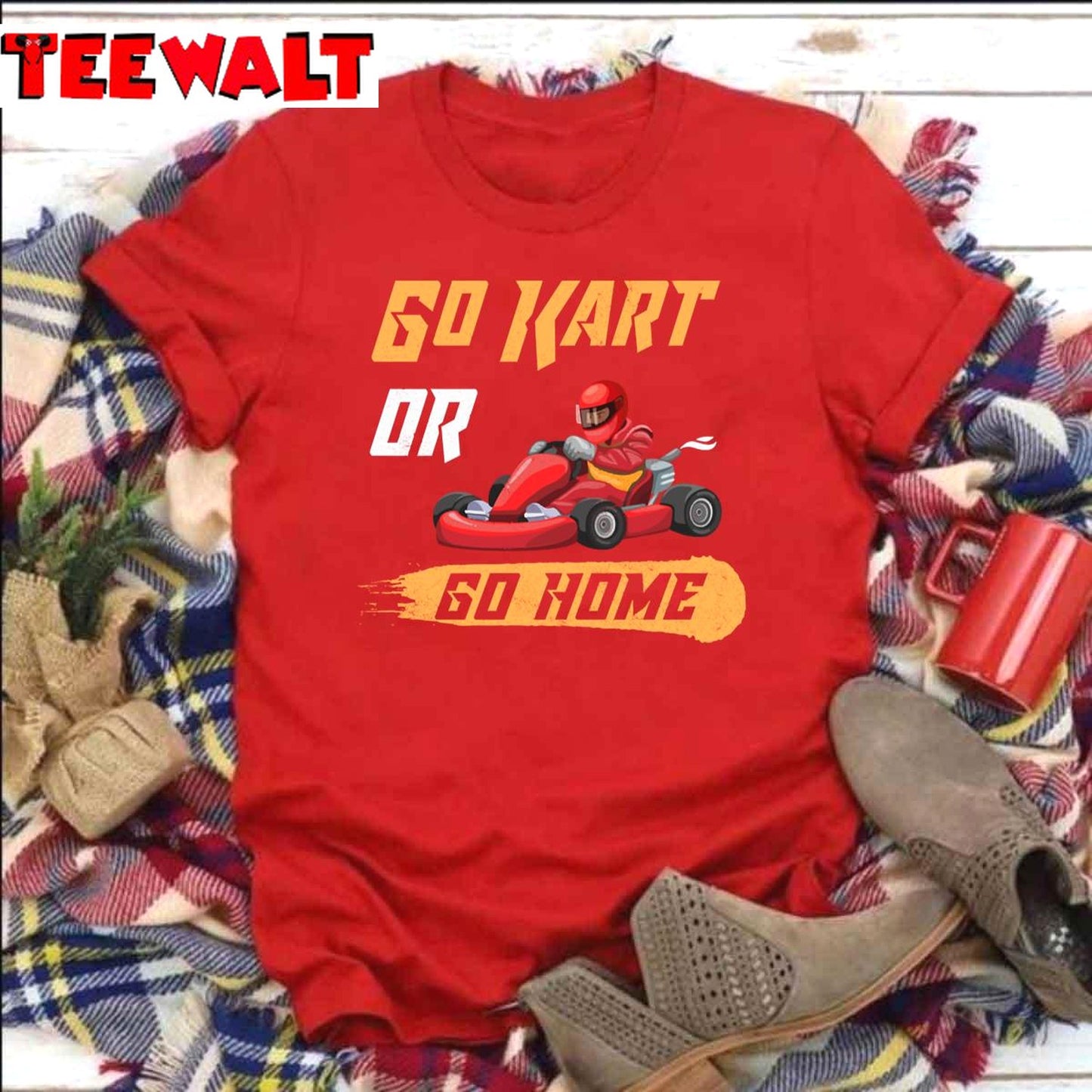 Go Kart Or Go Home Funny Racing Karting Vintage Unisex Sweatshirt