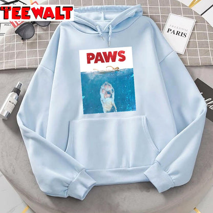 Paws Funny Cat Shark Unisex Sweatshirt