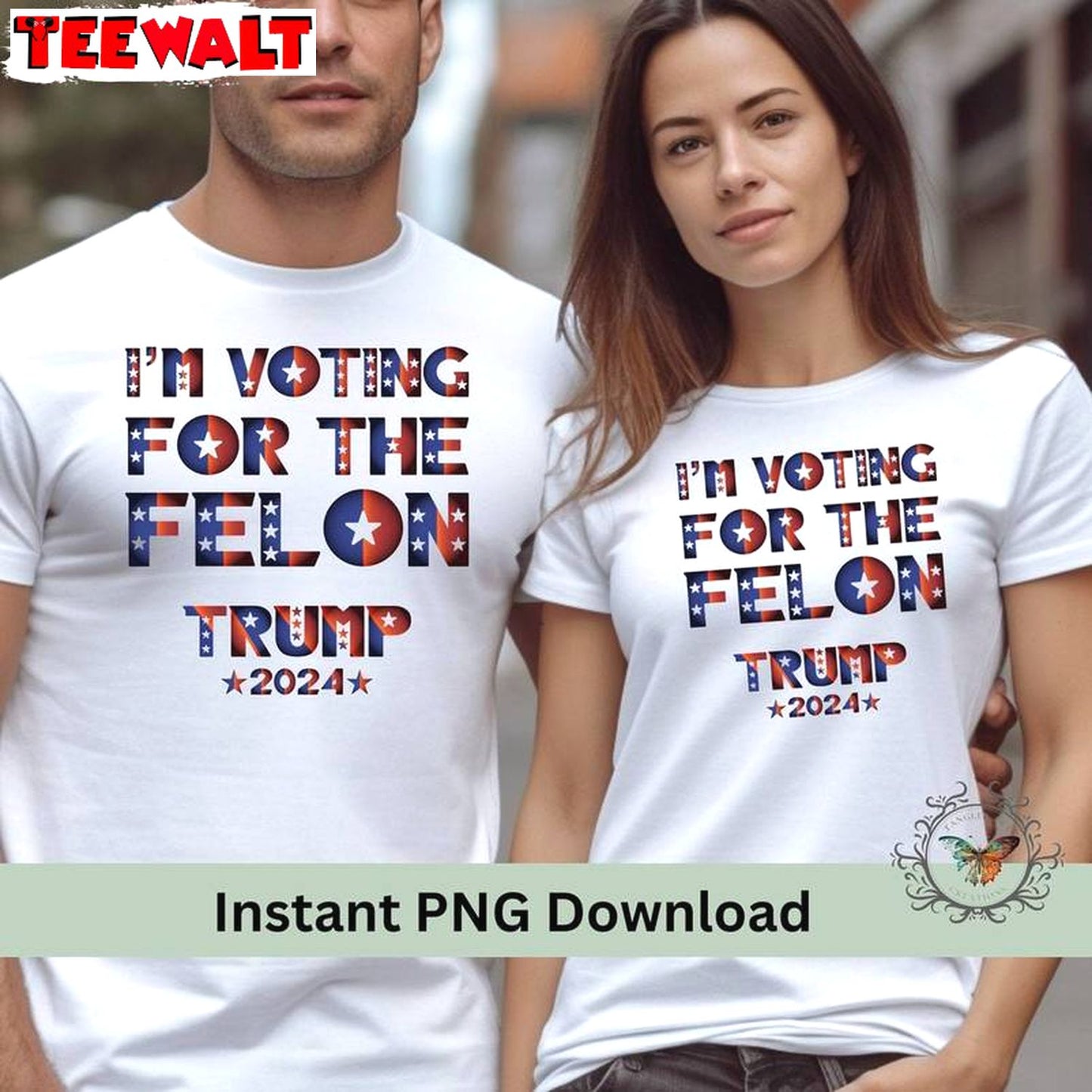 I'm Voting For The Felon Groovy Shirt, Trendy Trump 2024 Crewneck Long Sleeve