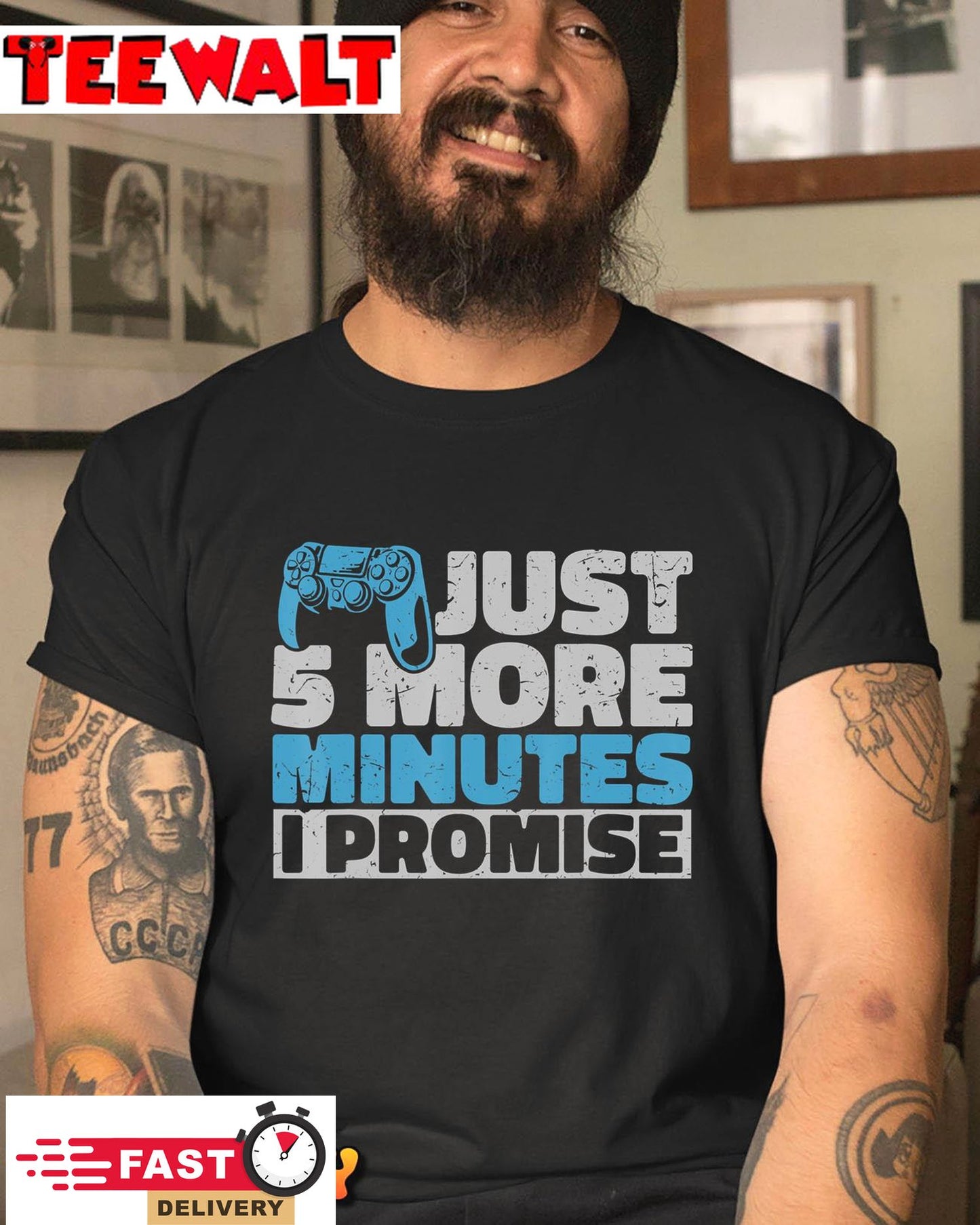 Video Gamer Just 5 More Minutes I Promise Gaming T-Shirt