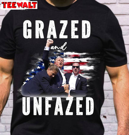 Glazed And Unfazed Limited Shirt, Trump Supporter Modern Crewneck Tee Tops