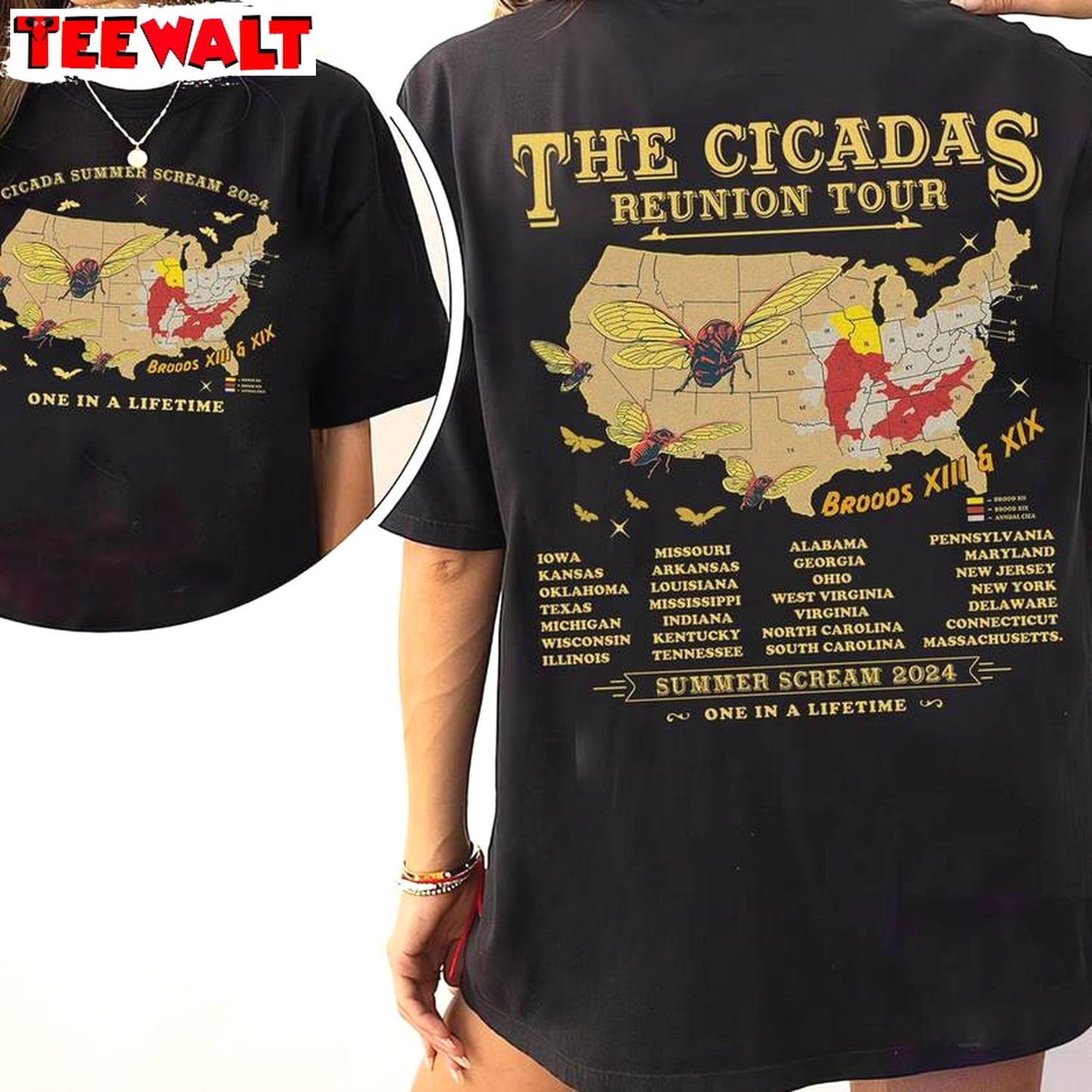 Cicadas Summer Scream Reunion Tour Shirt, The Cicada Concert Crewneck Sweatshirt Sweater