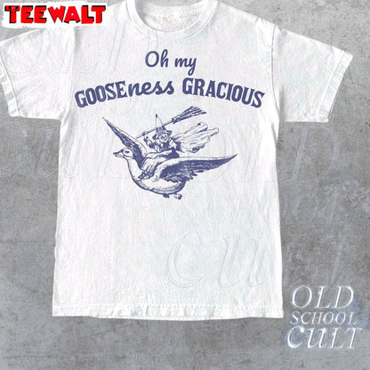 Retro Oh My Gooseness Gracious Shirt, Vintage Goose Crewneck Sweatshirt Long Sleeve