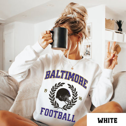 Baltimore Football Sweatshirt, Vintage Raven Crewneck, Retro Shirt