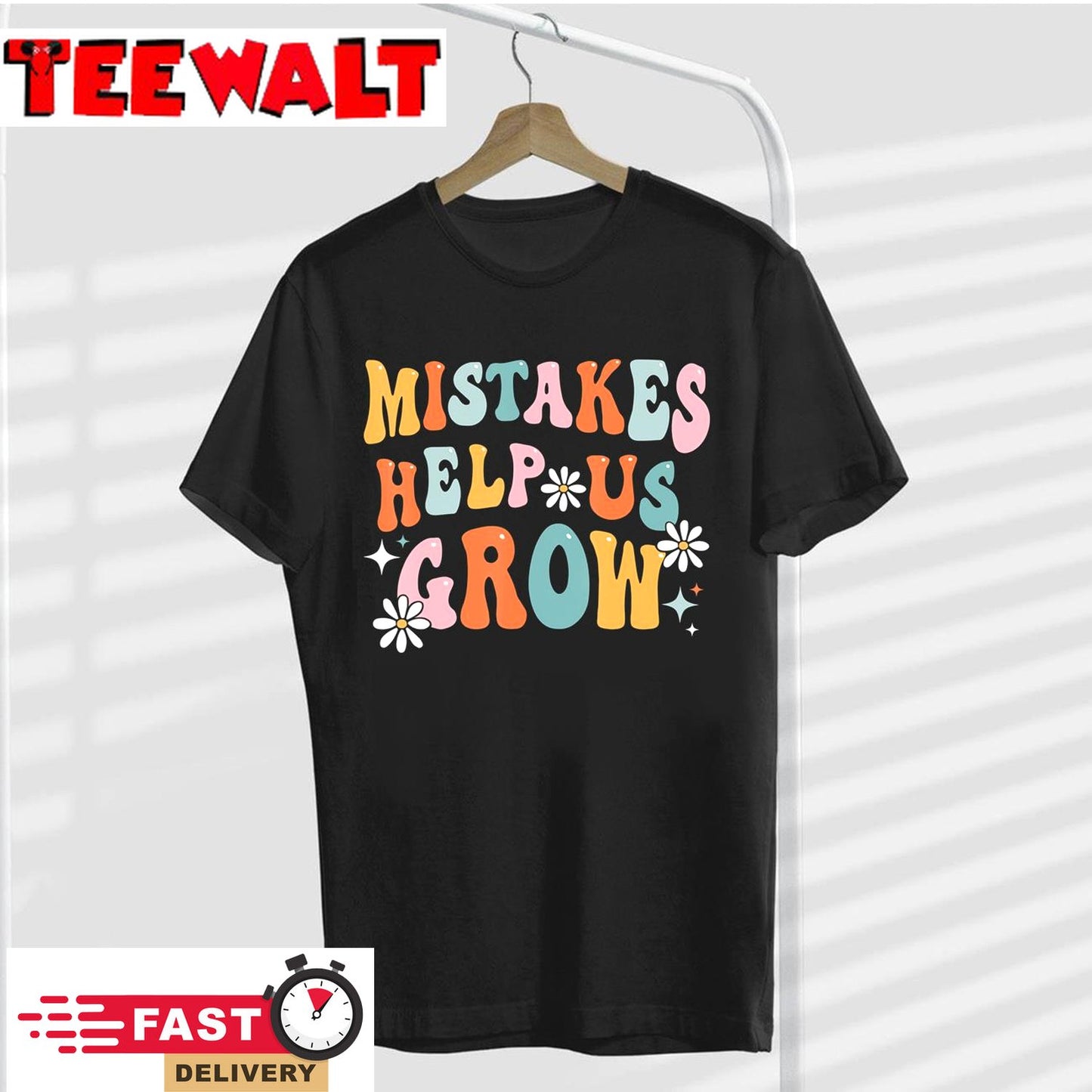 Groovy Growth Mindset Positive Retro Teacher Back To School T-Shirt