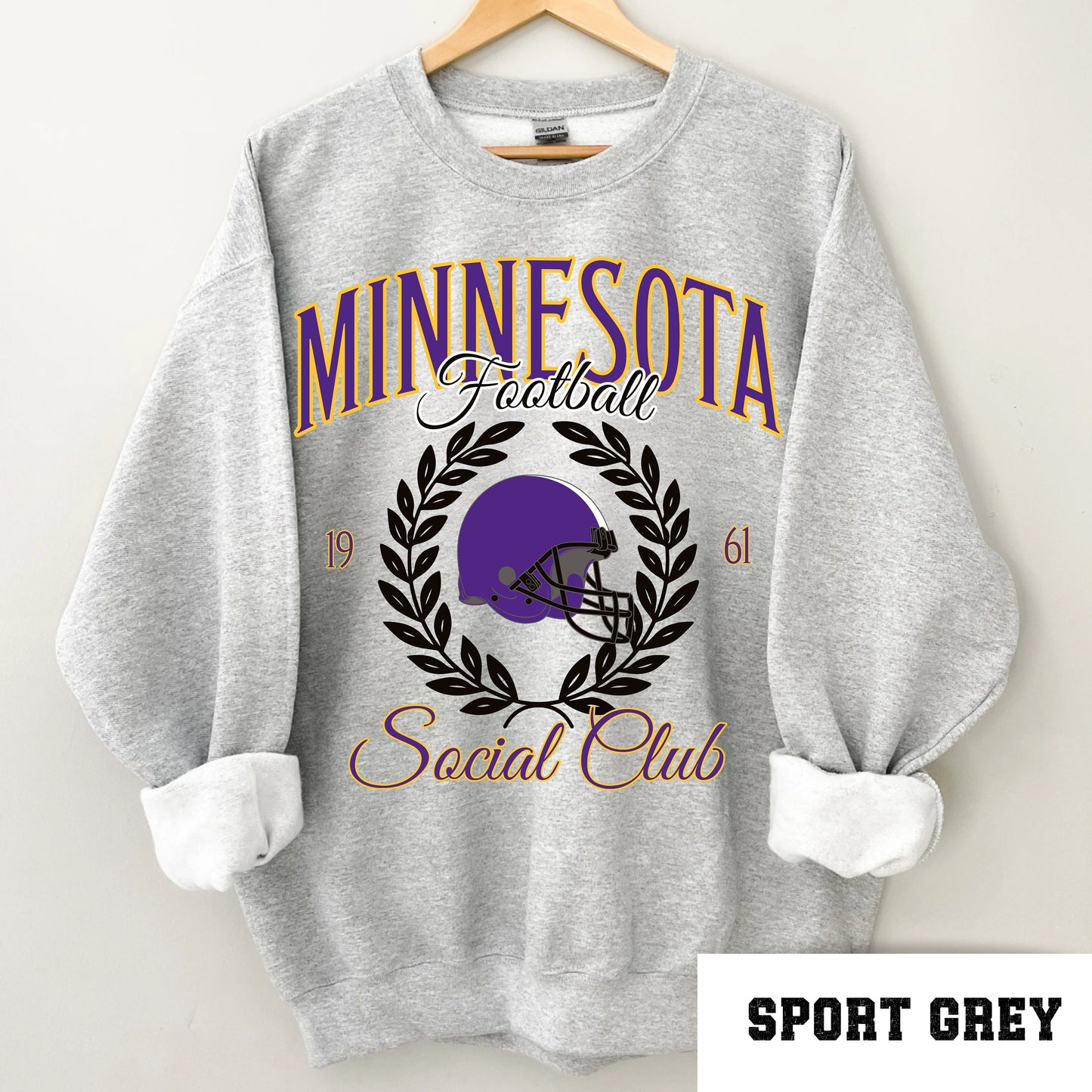 Minnesota Football Sweatshirt - Vintage Vikes Crewneck For Minnesota Fans