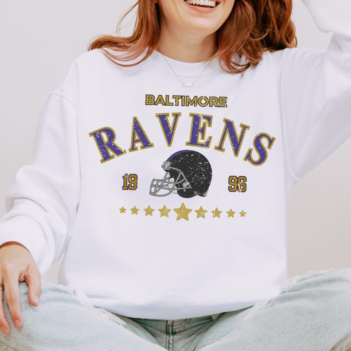 Vintage Baltimore Ravens Sweatshirt - Nfl Gameday Apparel