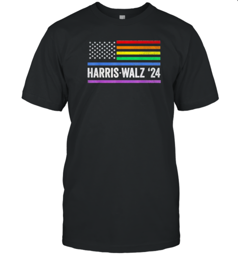 Harris Walz 2024 Election Kamala Tim Waltz American Lgbt T-Shirt