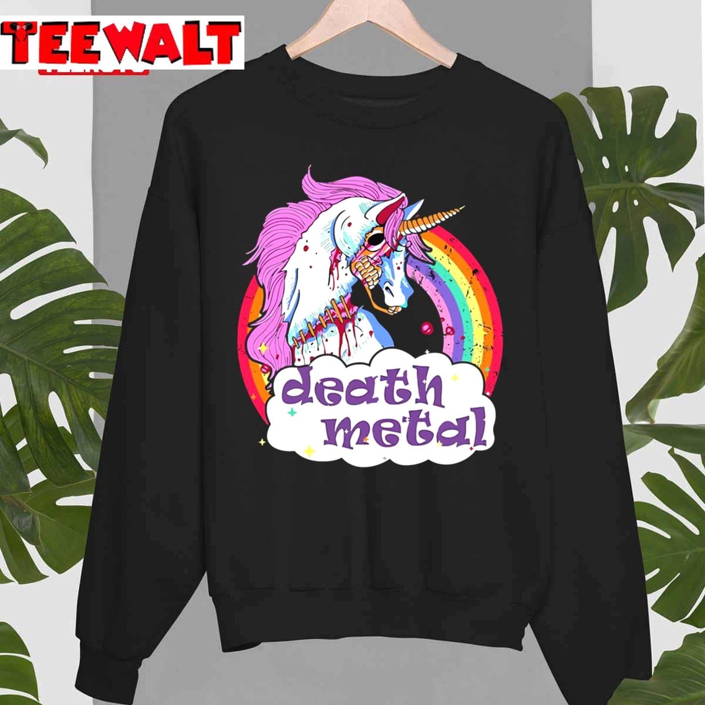 Zombie Unicorn Death Metal Unisex T-Shirt