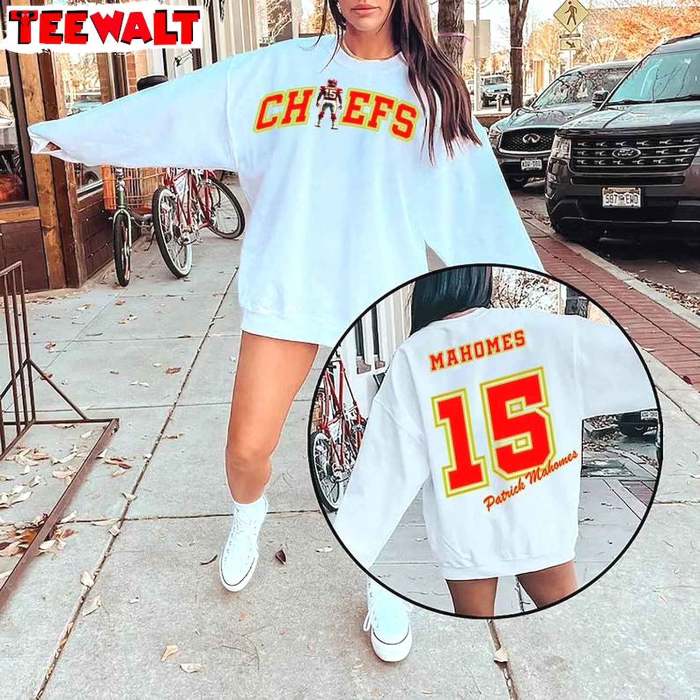 Kansas City Football Crewneck Sweatshirt, Vintage Style Patrick Mahomes Shirt, For Family