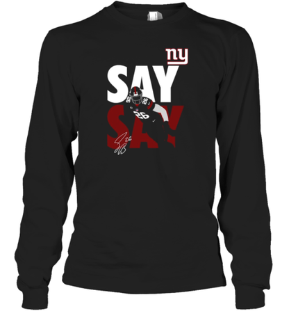 New York Giants Saquon Barkley Say Say Signature T-Shirt