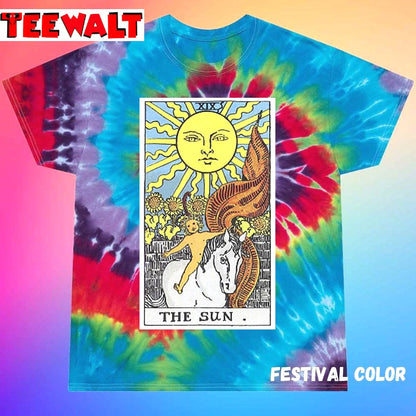 The Sun Tarot Unisex Tie Dye Tee