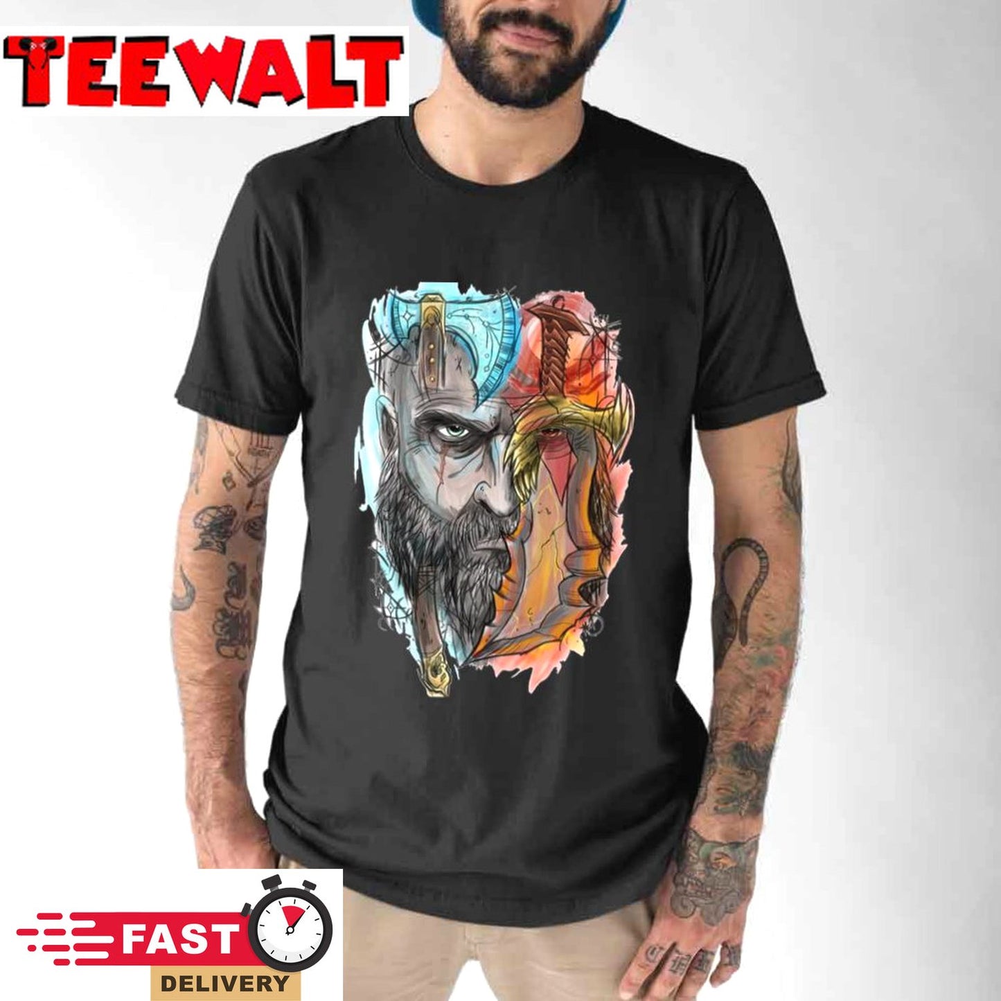 Old And New Style God Of War Ragnarok T-Shirt