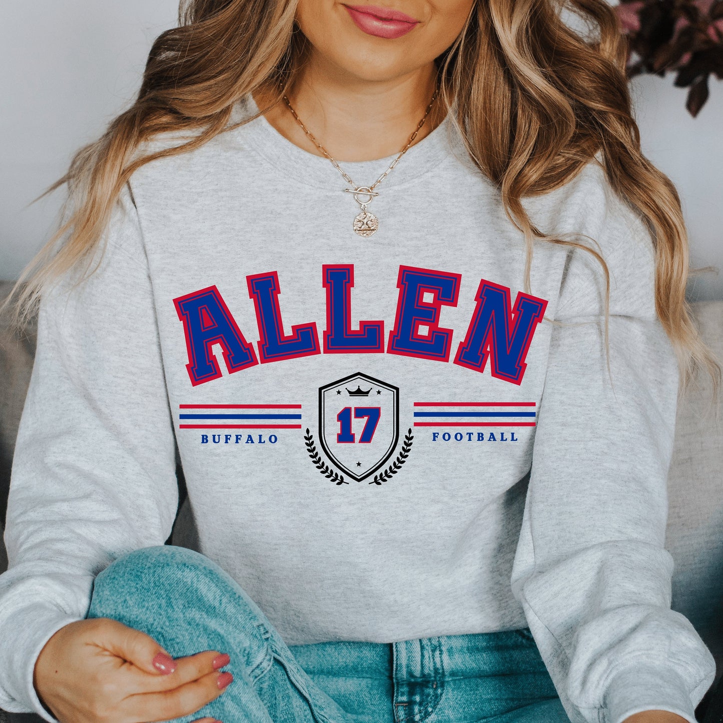 Josh Allen Vintage Style Buffalo Football Sweatshirt Crewneck Shirt