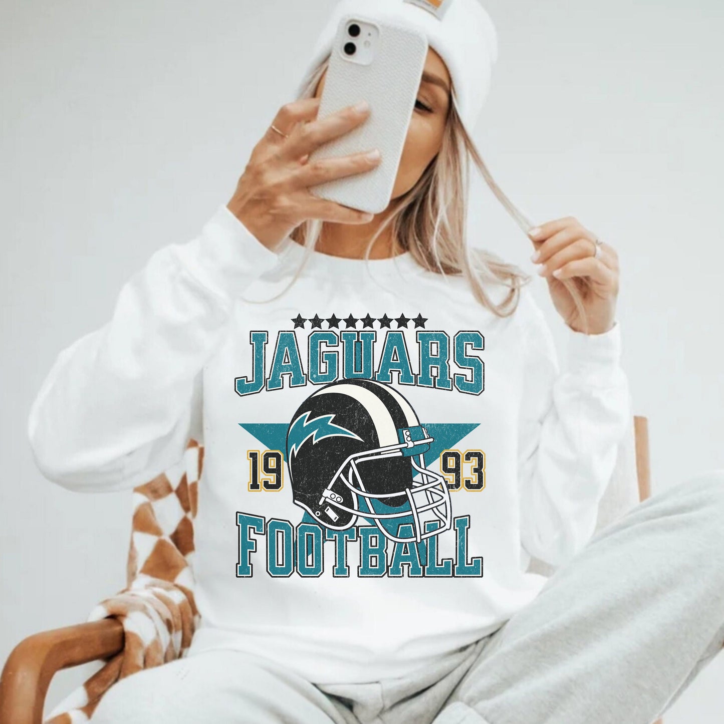 Jacksonville Football Sweatshirt - Vintage Jaguars Crewneck Sweater