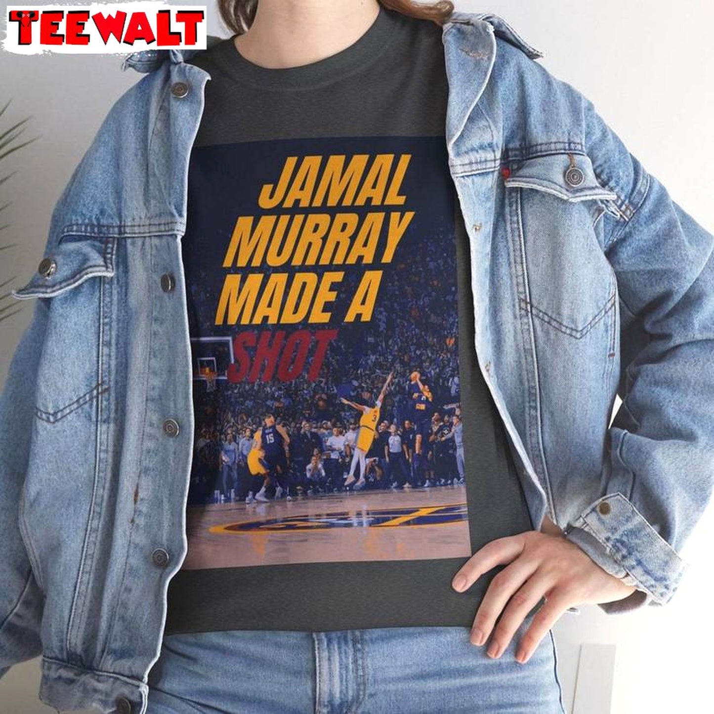 Jamal Murray Made A Shot Shirt, Buzzer Beater Unisex Hoodie Short Sleeve