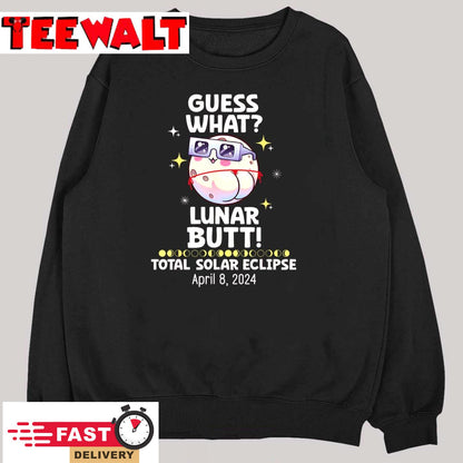 Guess What Lunar Butt Kawaii Eclipse Solar Glasses 2024 Fun T-Shirt