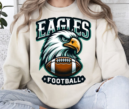 Eagles Mascot Retro Football Season Game Day T-Shirt