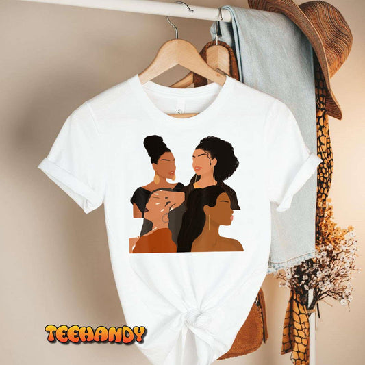 Beautiful Melanin Women Black History Month Skintones T-Shirt