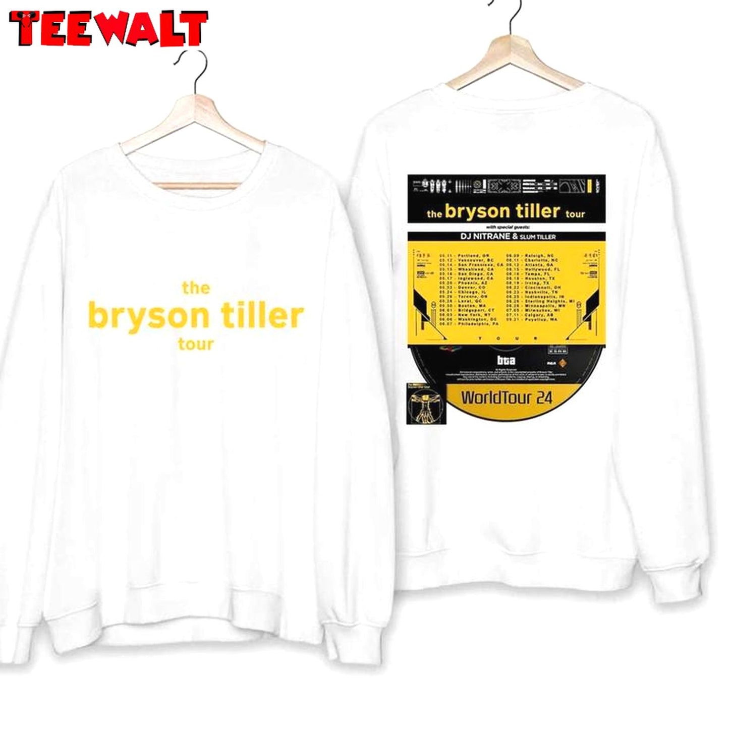 Groovy Bryson Tiller 2024 Tour Sweatshirt , New Rare Bryson Tiller Shirt Long Sleeve