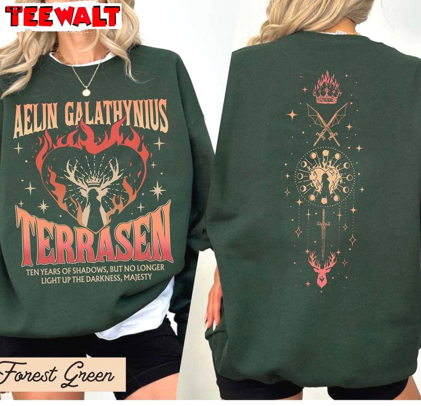 Awesome The Thirteen Throne Of Glass Shirt, Kingsflame Unisex Hoodie Tank Top