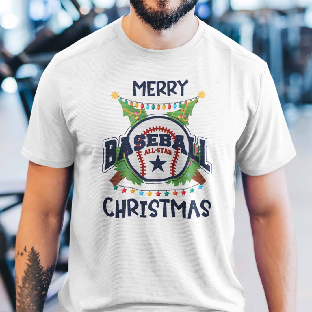 Christmas Sport Shirt Merry Baseball Christmas