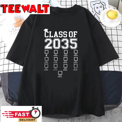 Class Of 2035 First Day Of School Grow With Me Graduation T-Shirt