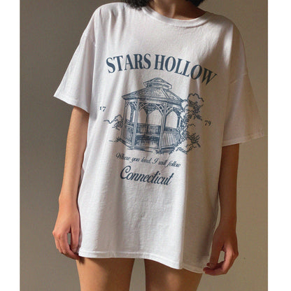 Stars Hollow Vintage Style Tee Where You Lead I Will Follow