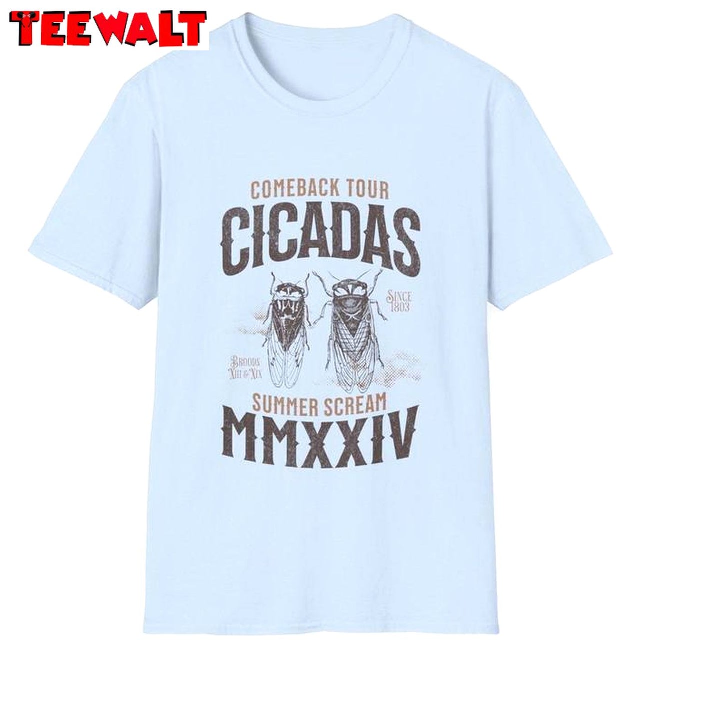 Cicada Shirt 2024 Comeback Tour Shirt, Funny Summer Unisex Hoodie Short Sleeve