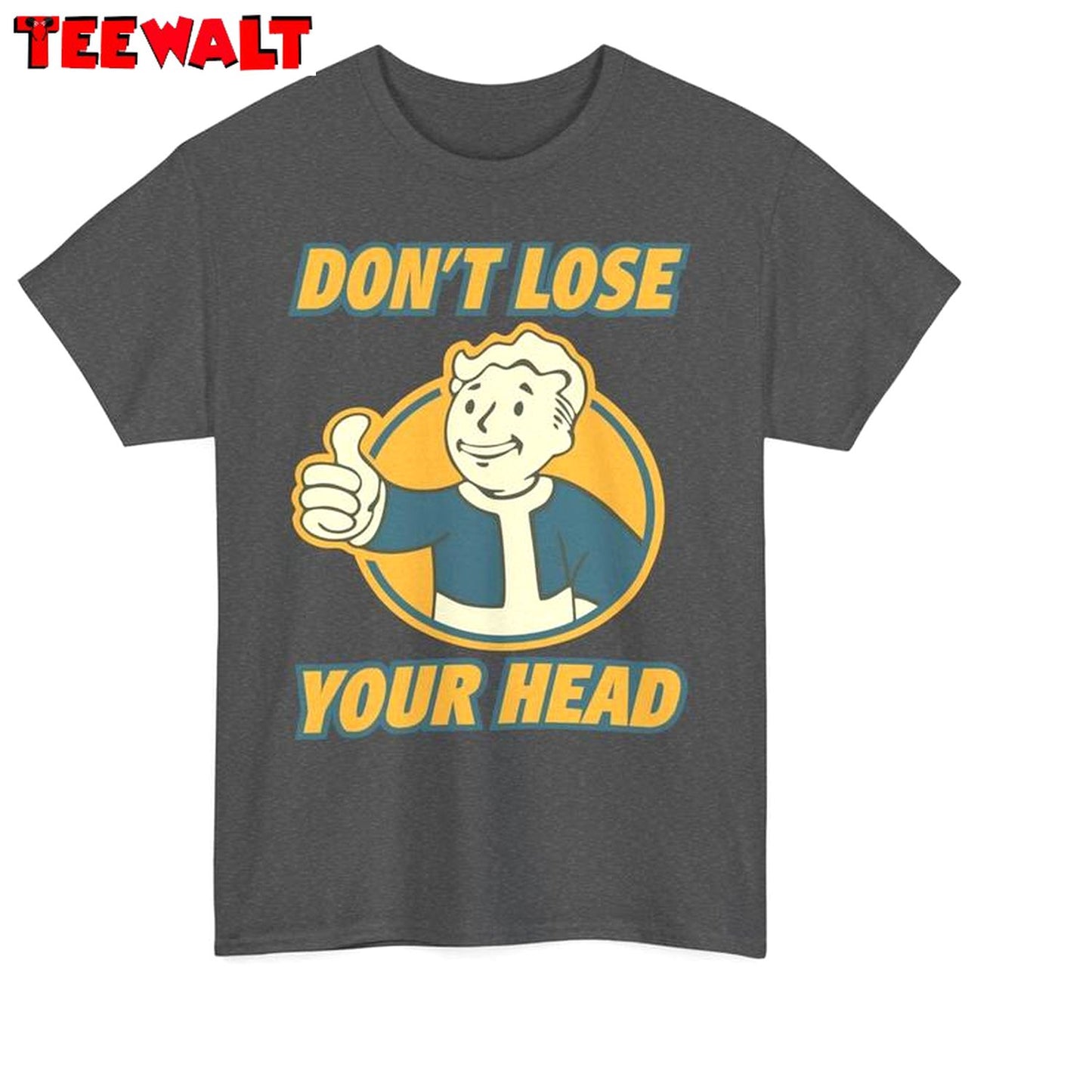 Don't Lose Your Head Shirt, Retro Gamer Long Sleeve Crewneck Sweatshirt