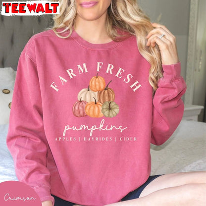 Farm Fresh Pumpkins Sweatshirt, Farm Fresh Fall Shirt