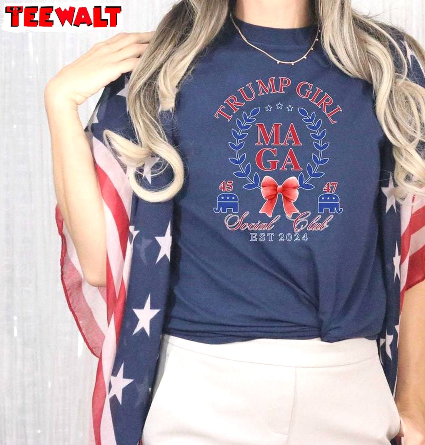 Fantastic Coquette Bow Sweatshirt , Comfort Trump 47