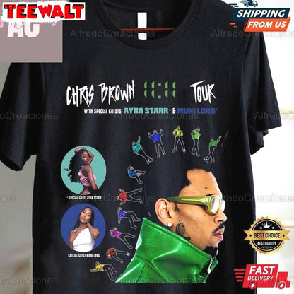 Chris Brown 11 11 Tour 2024 Sweatshirt , Limited Chris Brown Breezy Shirt Long Sleeve