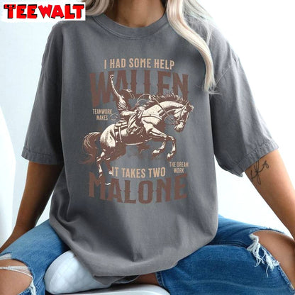 Must Have Wallen And Malone Unisex Hoodie, Unique I Had Some Help Shirt Long Sleeve