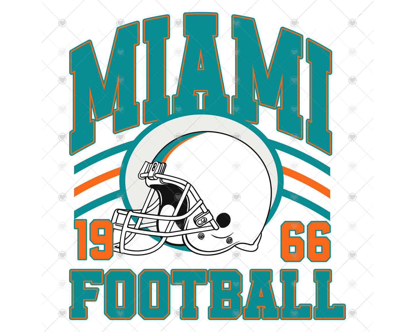 Vintage Miami Football Sublimation Apparel Files