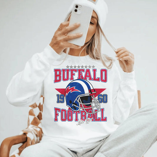 Buffalo Football Sweatshirt - Vintage Style Crewneck For Buffalo Fans