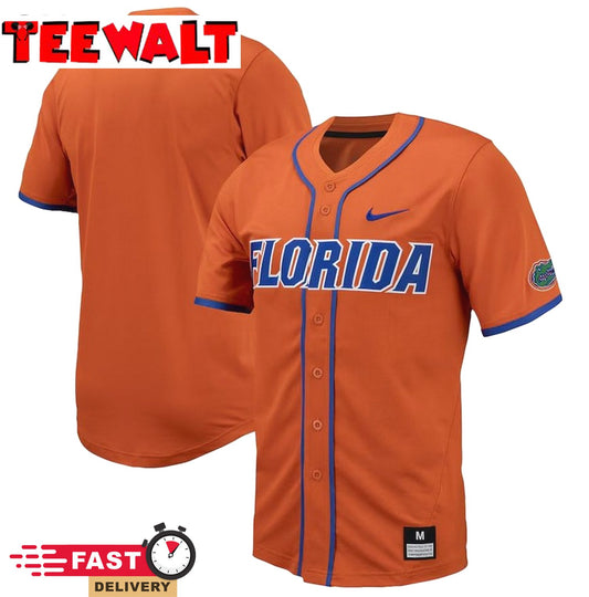 Orange Florida Gators Replica Full-Button Baseball Jersey