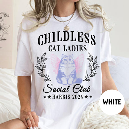 Childless Cat Lady Shirt - Kamala Harris 2024 Election Democrat Tee