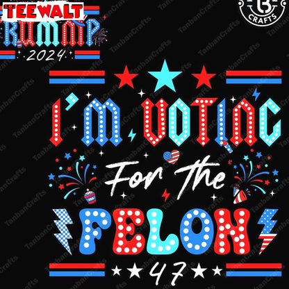 Comfort I'm Voting For The Felon Shirt , Limited Republican Crewneck Tee Tops