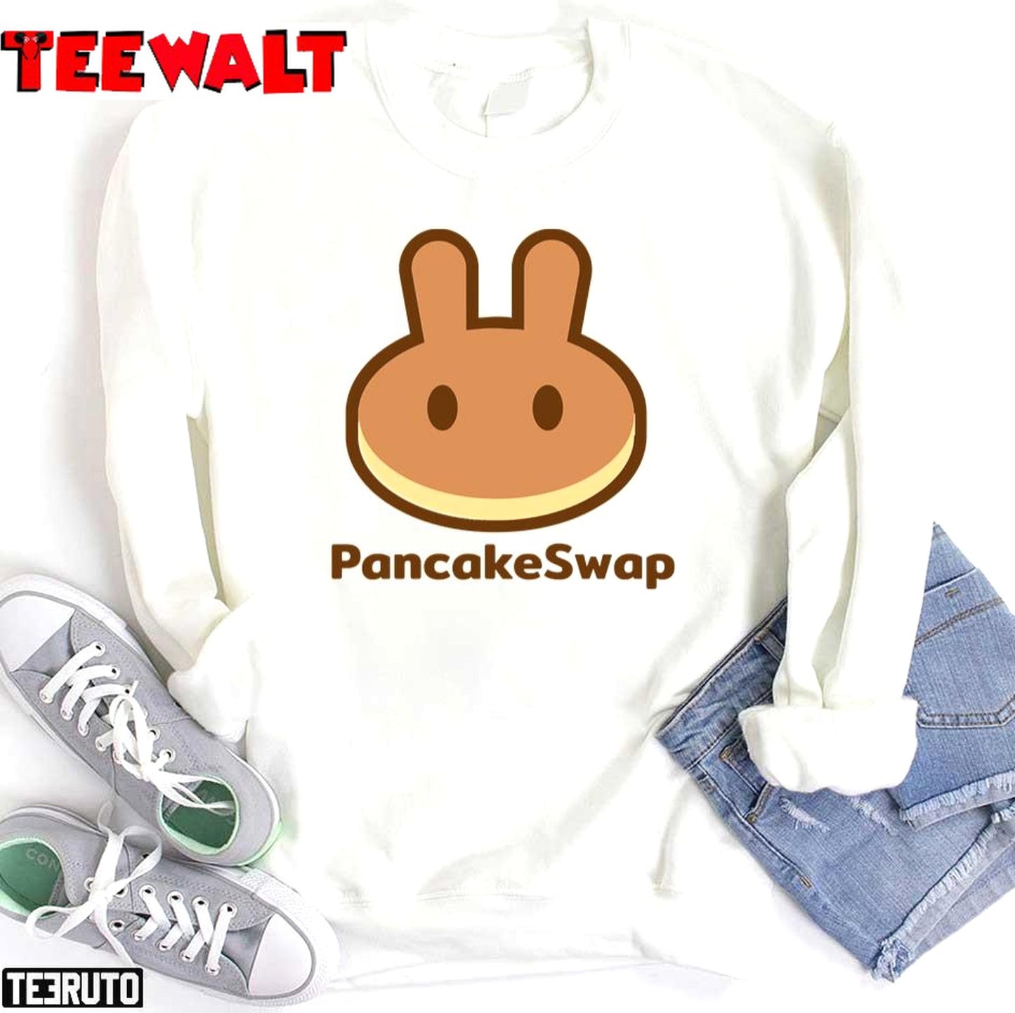 Logo Bunny Pancakeswap Cryptocurrency Unisex T-Shirt