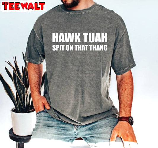 Funny Hawktuah Sweatshirt , Groovy Hawk Tuah Spit On That Thang