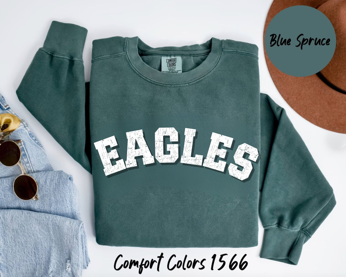 Comfort Colors Eagles Sweatshirt - Philly Crewneck Shirt, Philadelphia Hoodie