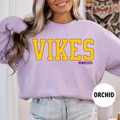 Minnesota Football Viking Sweatshirt - Vintage Vikes Fan Crewneck