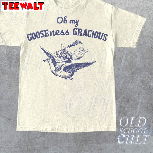 Retro Oh My Gooseness Gracious Shirt, Vintage Goose Crewneck Sweatshirt Long Sleeve