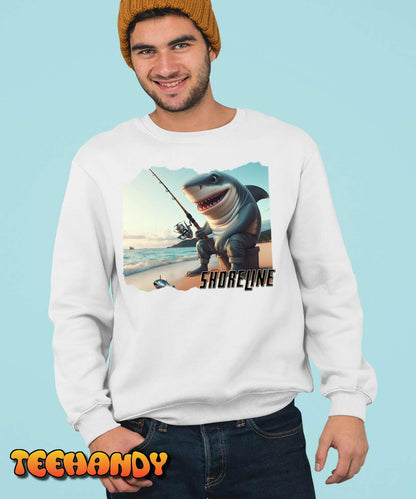 Animated Shark Fishing T-Shirt