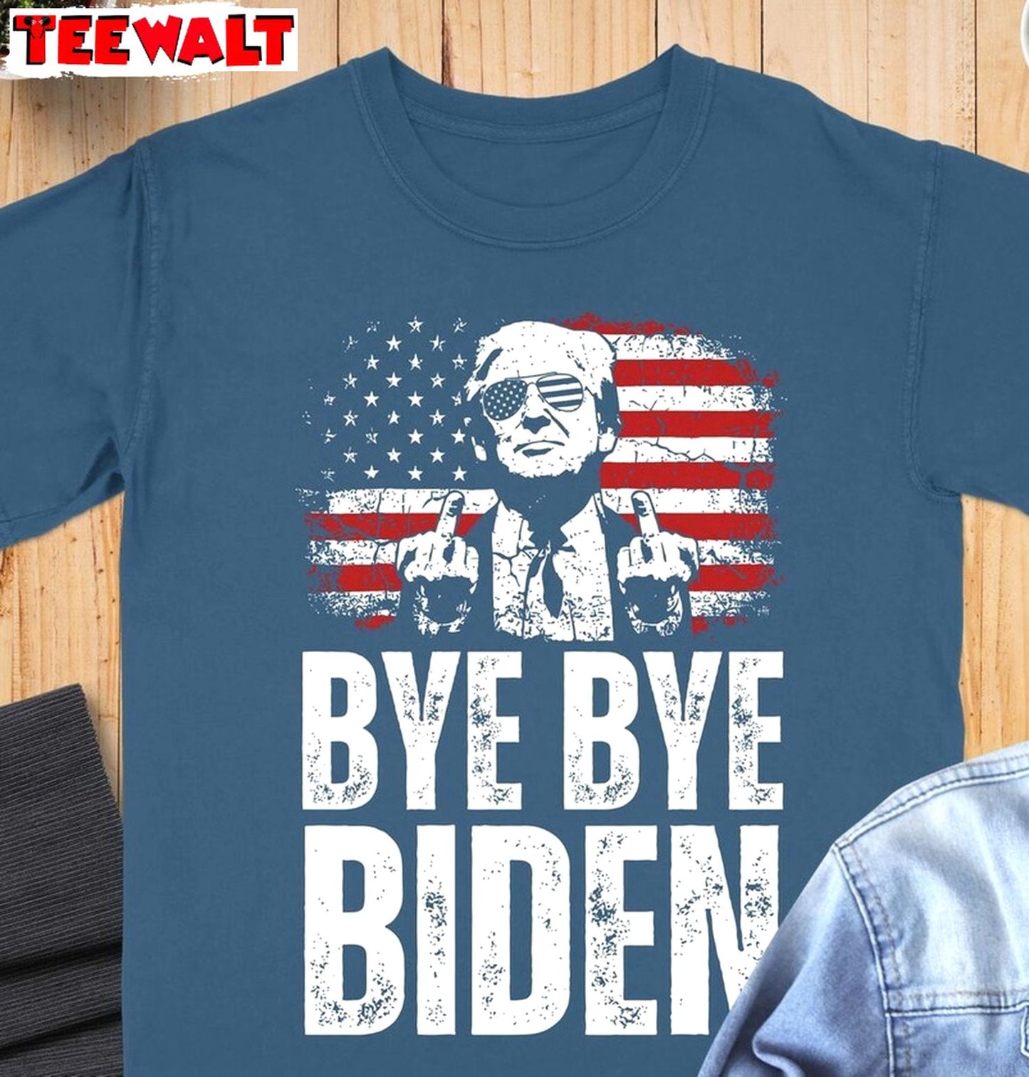 Bye Bye Joe Biden Shirt, Pulls Out Of Presidential Election Campaign Long Sleeve Crewneck