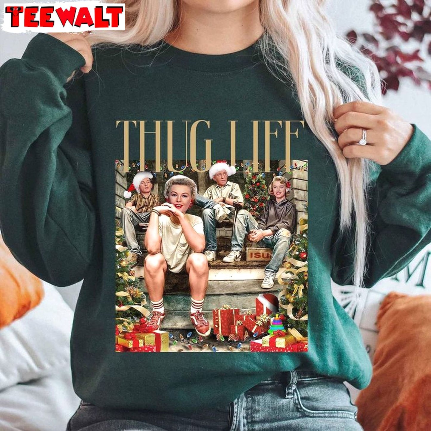 Thug Life White Christmas Movie Shirt, Family Matching Shirt